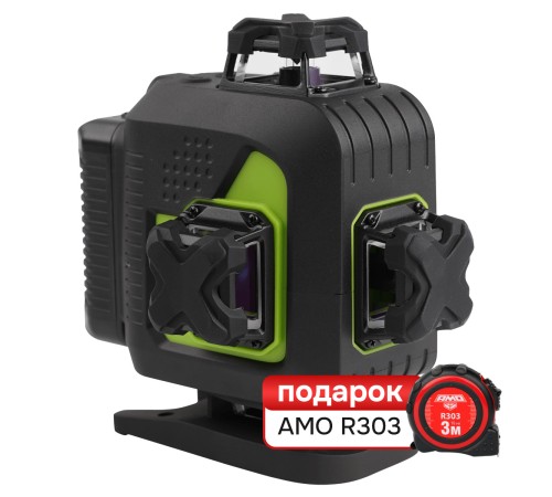 Комплект лазерного уровня RGK PR-4D Green и рулетка AMO R303 Комплект лазерного уровня RGK PR-4D Green и рулетка AMO R303