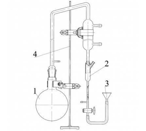 Прибор №1 для определения содержания эфирного масла методом Клевенджера (без штатива)