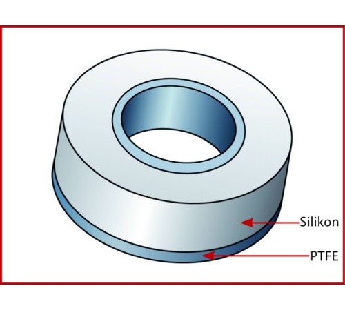 Уплотнитель Bohlender односторонний, для GL 25, для трубок O 9.0 - 11.0 мм, PTFE/силикон (Артикул H 975-14)