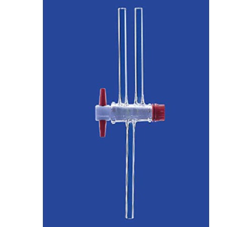 Кран двухходовой Lenz NS18,8, диаметр отверстия 4,0 мм, PTFE