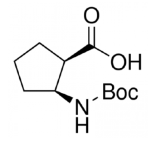 Цис-2-(трет-бутоксикарбониламино)-1-циклопентанкарбоновая кислота, 98%, Acros Organics, 250мг